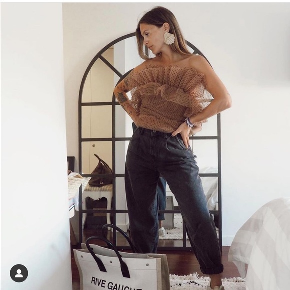 Zara tulle strapless crop top - Picture 8 of 15